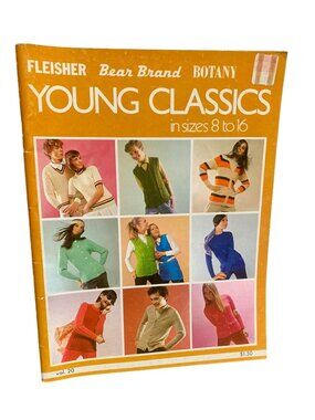Fleisher Bear Brand Botany Young Classics Knitting Pattern Book Size 8-16 Vol. 2